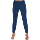 "Sasha" Pull-On Straight Leg Pant in True Blue Denim - SASHA-TBD