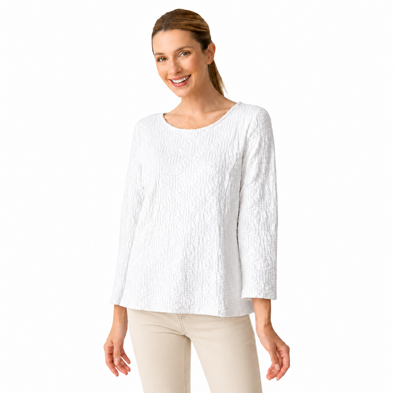 Textured Cotton Knit Top - 20715