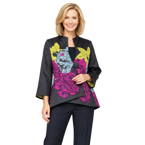 Crinkle Floral Jacquard Jacket - 7398J