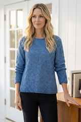 Cozy Diamond Sweater — pearl