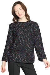 Fleck Funnel Neck by Olivia by Habitat in Black