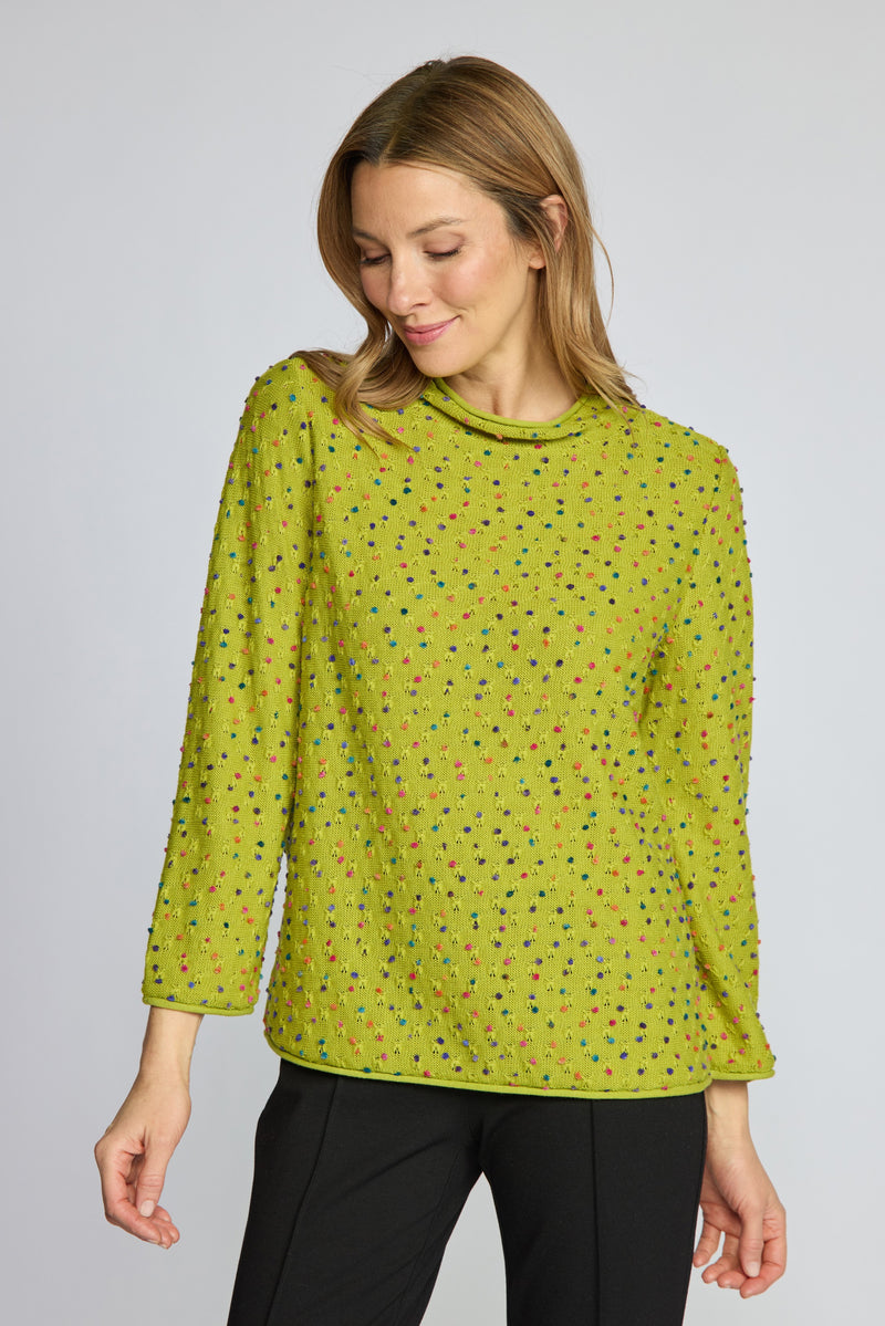 Fleck Funnel Neck by Olivia by Habitat in Pear