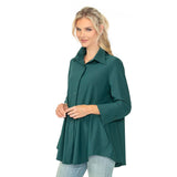 High-Low Pocket Blouse Hunter Green - 3778B-HNT