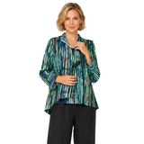 Ombré Stripe Asymmetric Jacket  - 6942J-BLU - Sizes S & XXL Only!