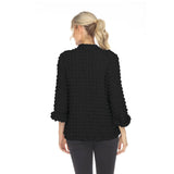 Solid Asymmetric Jacket in Black - 3715-BLK