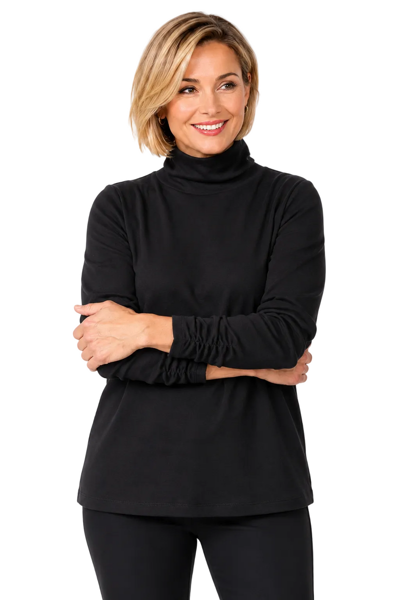 Soft Ribbed Cotton Turtleneck - 16412