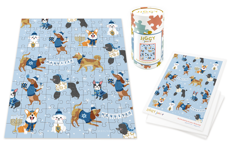 JIGGY Junior 100pc: Dog Hanukkah by Arrolynn Weiderhold