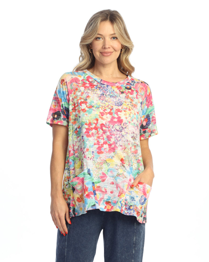 "Meadows" Burnout Tunic Top - AJ1-2085