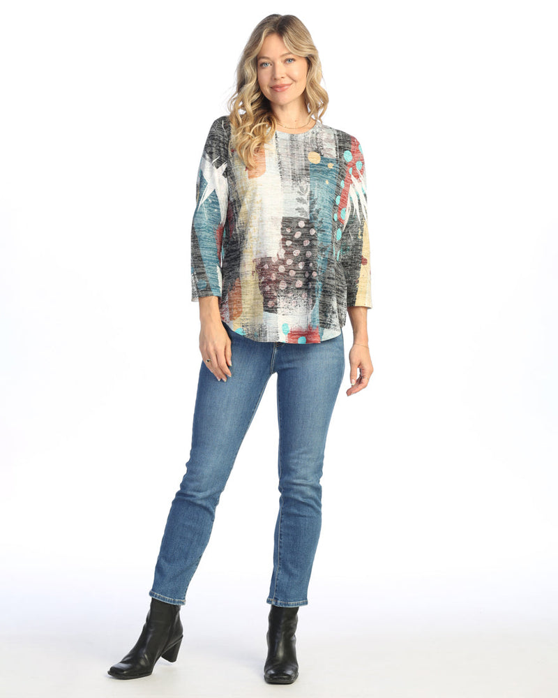 Jess & Jane "Tundra" Burnout Tunic Top - AJ2-1851