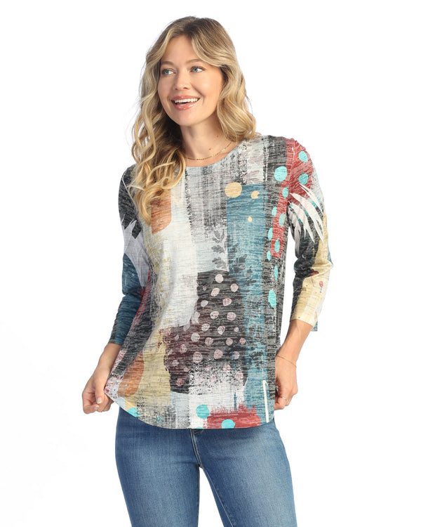 Jess & Jane "Tundra" Burnout Tunic Top - AJ2-1851