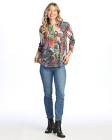 "Ponderosa" Burnout Tunic Top - AJ2-1963