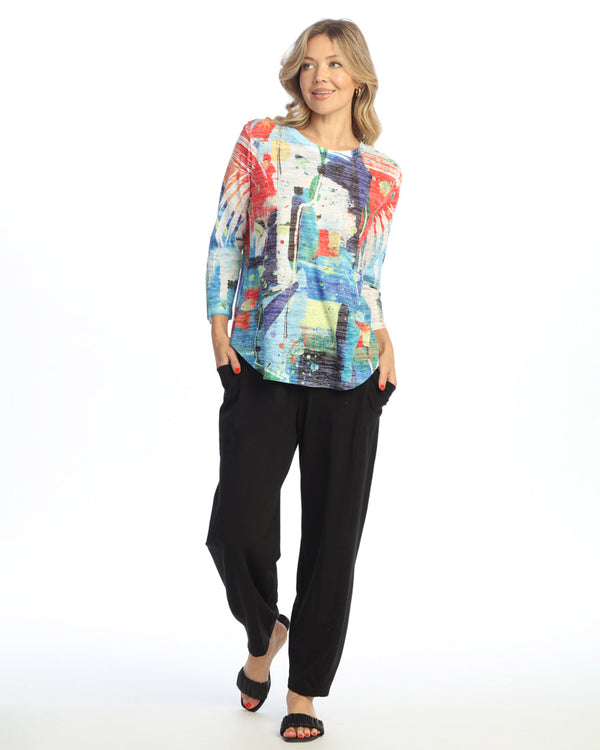 "Malibu" Burnout Tunic Top - AJ2-2070