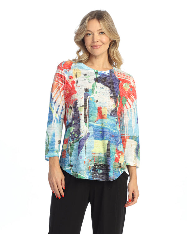 "Malibu" Burnout Tunic Top - AJ2-2070