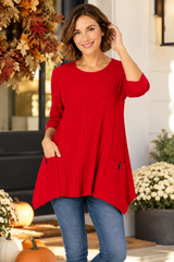 Textured Ribbed Cotton Tunic - CS330