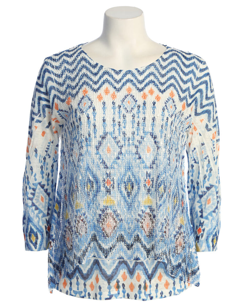 Jess & Jane “Soho” Boucle Mesh Tunic Top - BC4-1901