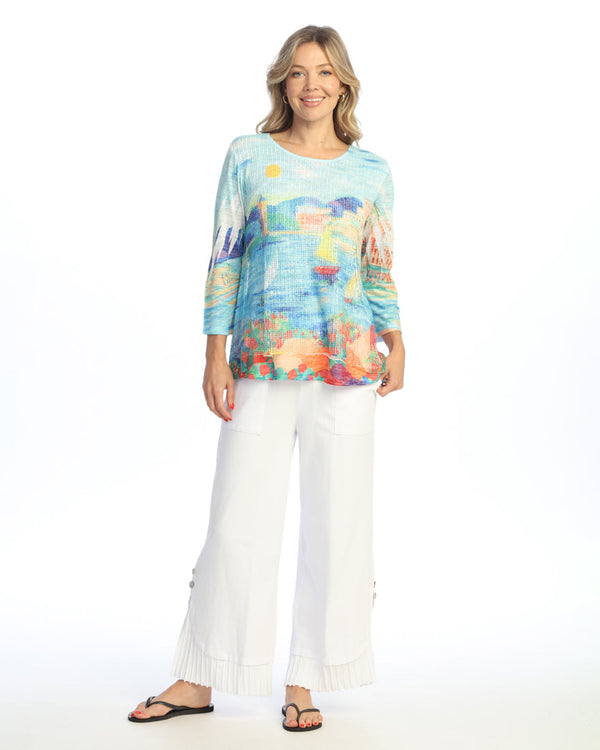 “Riviera” Boucle Mesh Tunic Top - BC4-2057