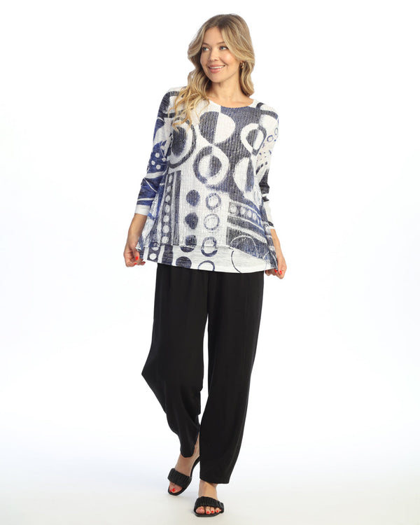 “Dottie” Boucle Mesh Tunic Top - BC4-2066