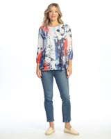 “Americana” Boucle Mesh Tunic Top - BC4-2067