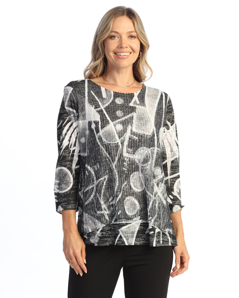 Boucle Mesh Tunic Top - BC4