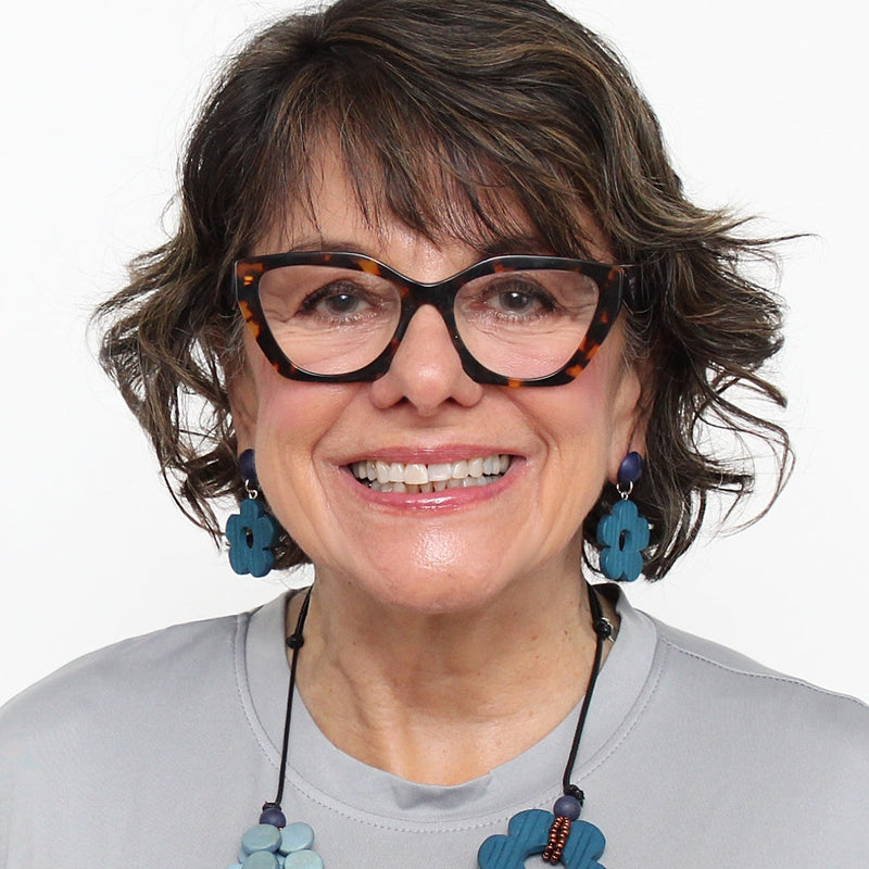 Blue Petalwood Earrings