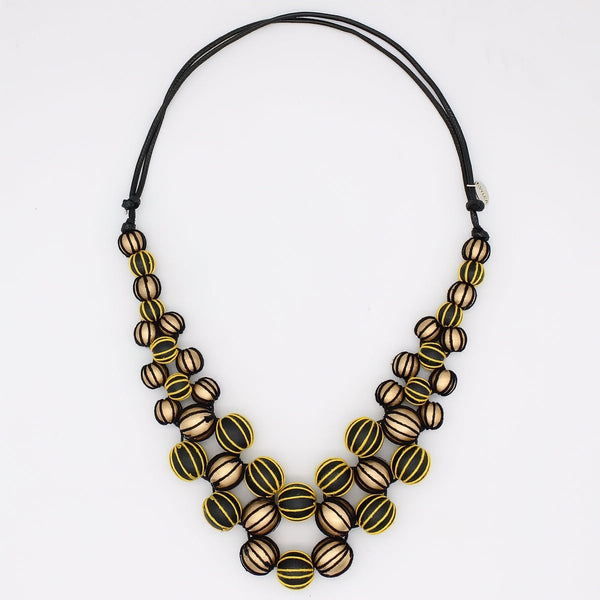 Gold and Black Pamela Berries Necklace