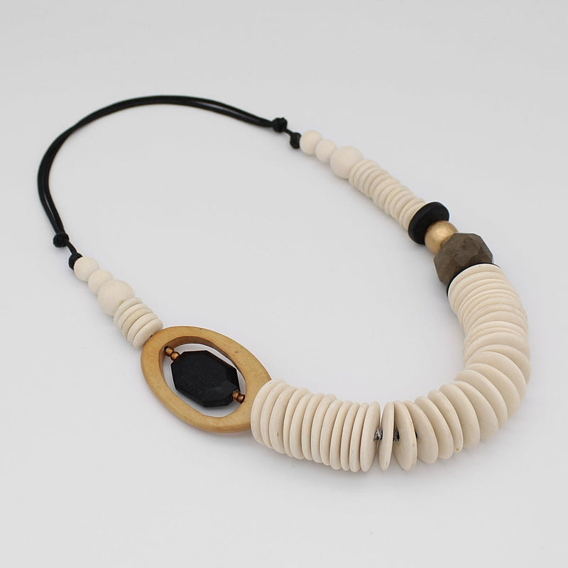 Cream Mixed Media Peyton Necklace