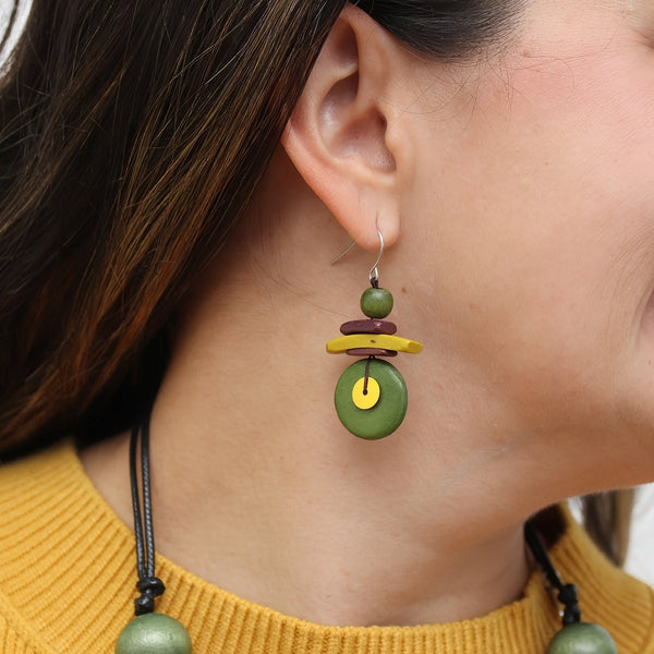Assuta Olive Drop Earrings