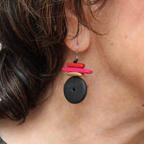 Black and Red Sabrina Earrings