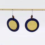 Yellow Circle Cut-Out Earrings