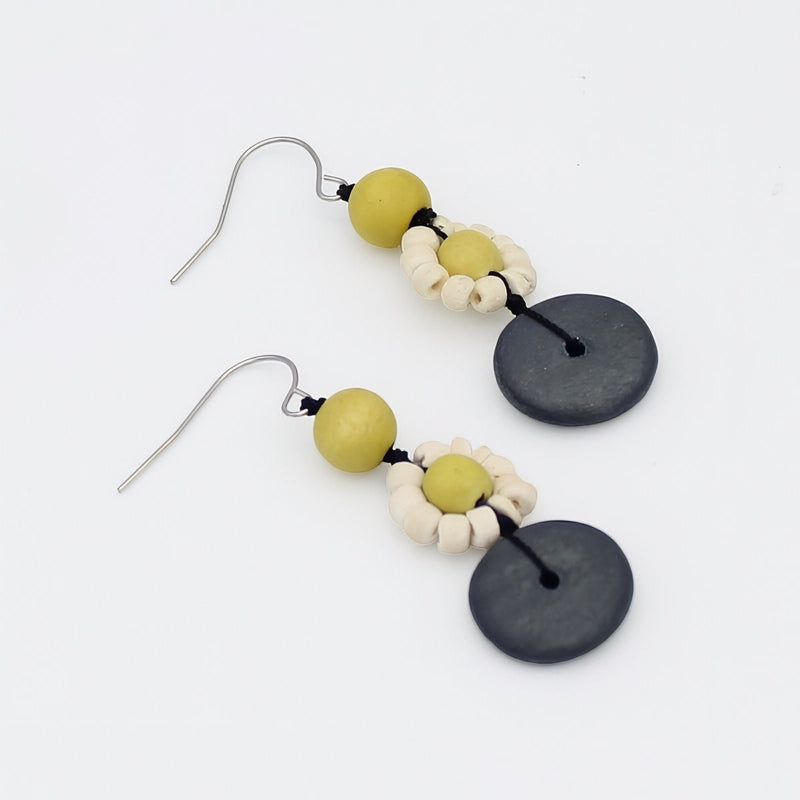 Petite Daisy Chartreuse Earrings