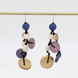 Purple Juliette Drop Statement Earrings