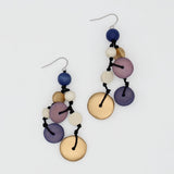 Purple Juliette Drop Statement Earrings