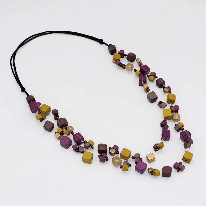 Merlot Lia Floating Bead Necklace
