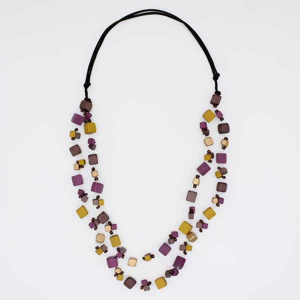 Merlot Lia Floating Bead Necklace
