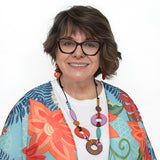 Saylor Multi-Color Wood Open Bead Adjustable Necklace