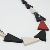 Red and Black Zara Triangle Statement Necklace
