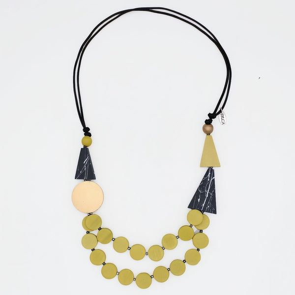 Gold and Yellow Scarlett Multi-Strand Art Necklace