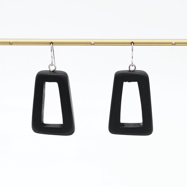 Black Driftwood Dangle Earrings