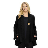 One-Button Textured Waffle Jacket - BW117