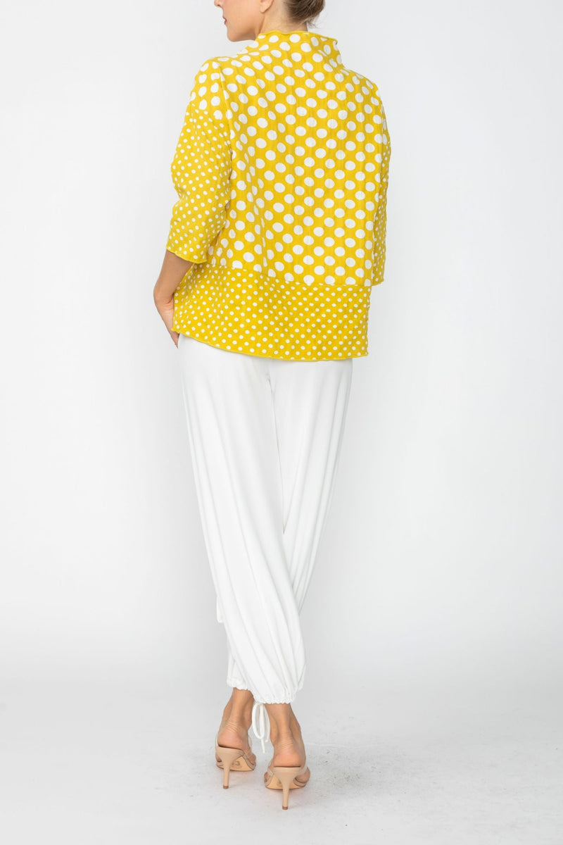Mixed Dot Patch Pocket Top - C1105T