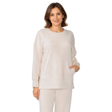 Soft Techno Knit Pullover in Cream -  C1175T