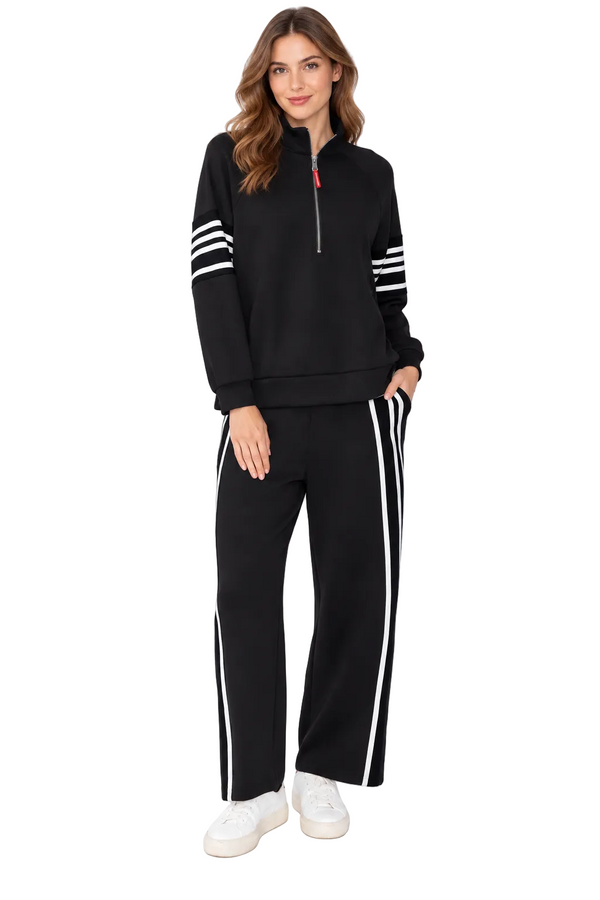 Just In! Techno Stretch Knit Stripe Detail Pullover - C1206T