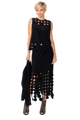 Polka-Dot Cut-Out Sleeveless Tank - C1234T