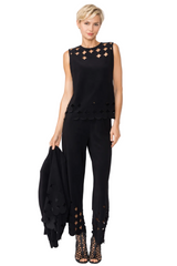Polka-Dot Cut-Out Sleeveless Tank - C1234T