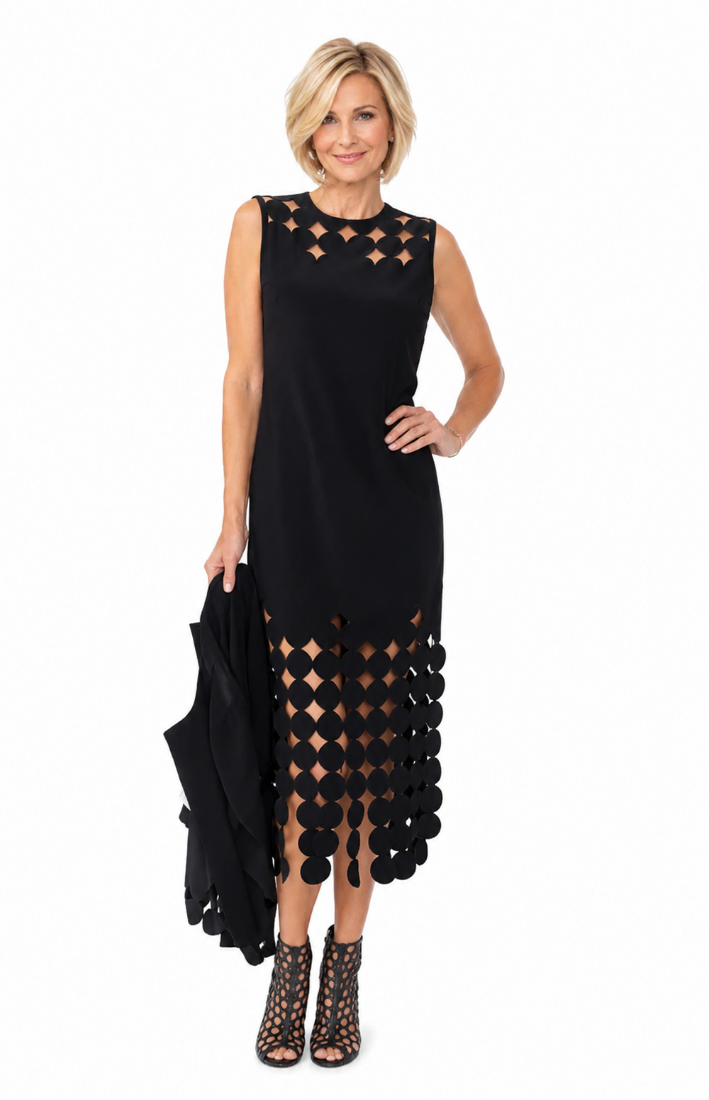 Cut-Out Sleeveless Midi Dress