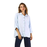 Relaxed Linen Button Front Shirt - 46833