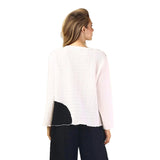 Modern Colorblock Top in Black & White - 46973