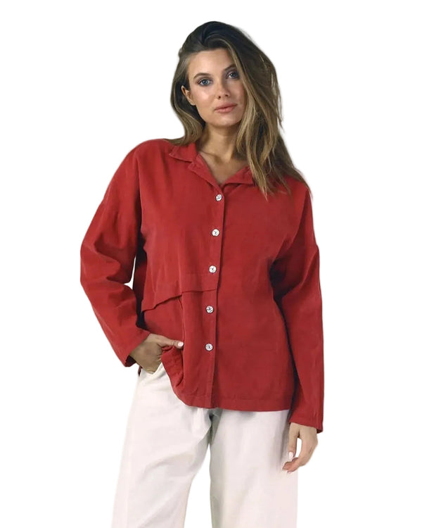 Soft Baby Cord Cotton Shirt/Jacket in Rose - C47028