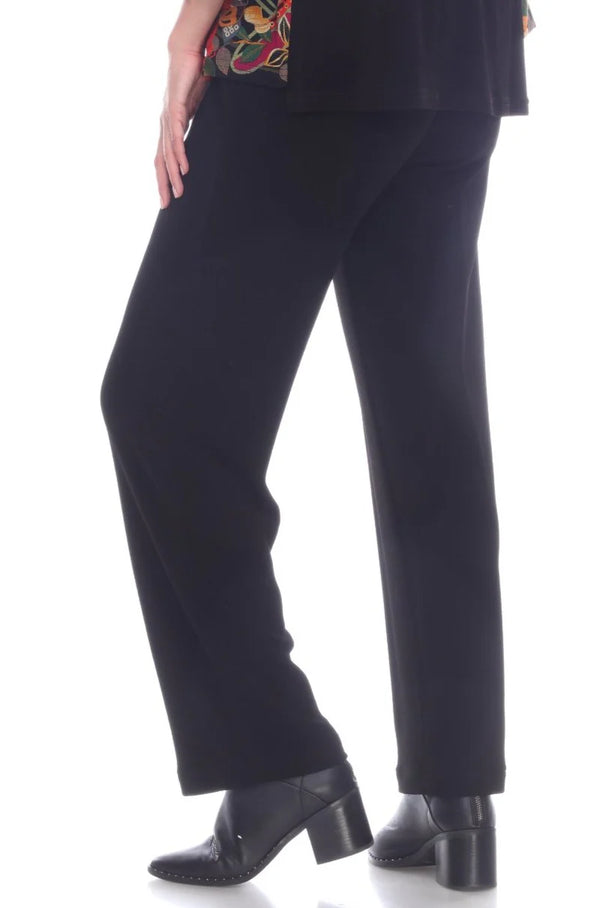 Textured Pull-On Pant in Black - CM9-BLK