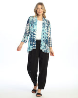 "Bali" Crepe Mesh Drape Cardigan - CM3-2063